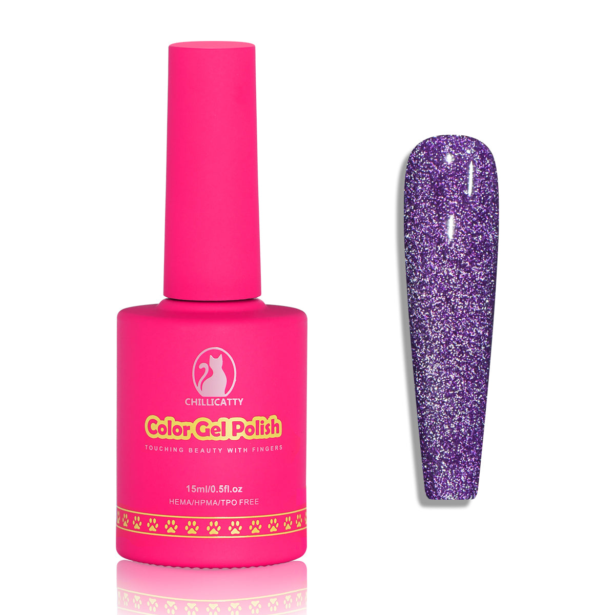 Glitter Shimmer Gel Nail Polish 15ML for Nail Art Design